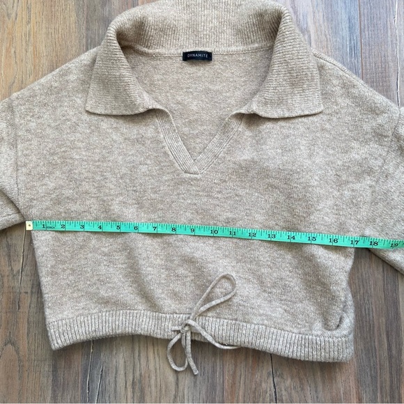Dynamite Beige Cropped Wool Sweater - Picture 9 of 13